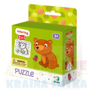 Dodo - Puzzle + Kolorowanka 2w1 Misiek 16 el. 300120