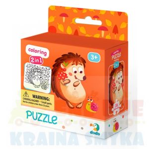 Dodo - Puzzle + Kolorowanka 2w1 Jeżyk 16 el. 300119