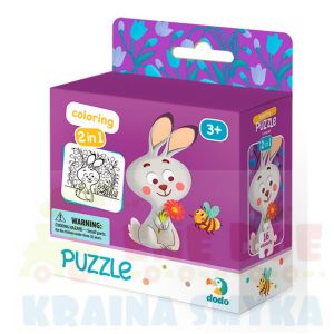 Dodo - Puzzle + Kolorowanka 2w1 Zajączek 16 el. 300121