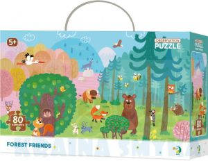 Dodo - Puzzle obserwacyjne Leśni Przyjaciele 80 el. 300140