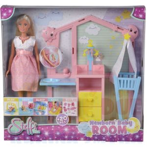 Simba Steffi LOVE Lalka Steffi i pokój niemowlaka + dzidziuś 5733590