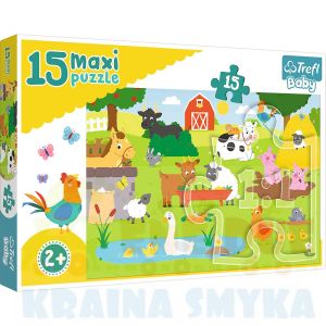 Trefl Puzzle 15 Maxi Zwierzęta na wsi 14275