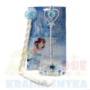 ZESTAW DZIEWCZĘCY ZIMOWY WARKOCZ DIADEM BERŁO KRAINA LODU 3+