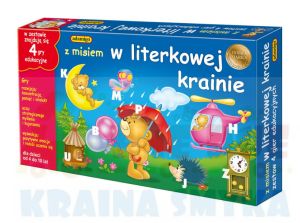 ADAMIGO ZESTAW 4 GIER EDUKACYJNYCH Z MISIEM W LITERKOWEJ KRAINIE 4+