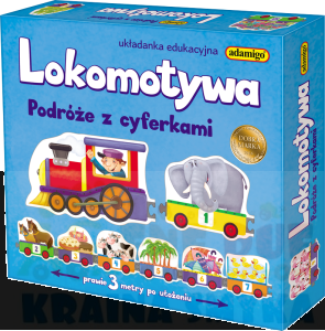 ADAMIGO UKŁADANKA EDUKACYJNA PODRÓŻE Z CYFERKAMI 3+